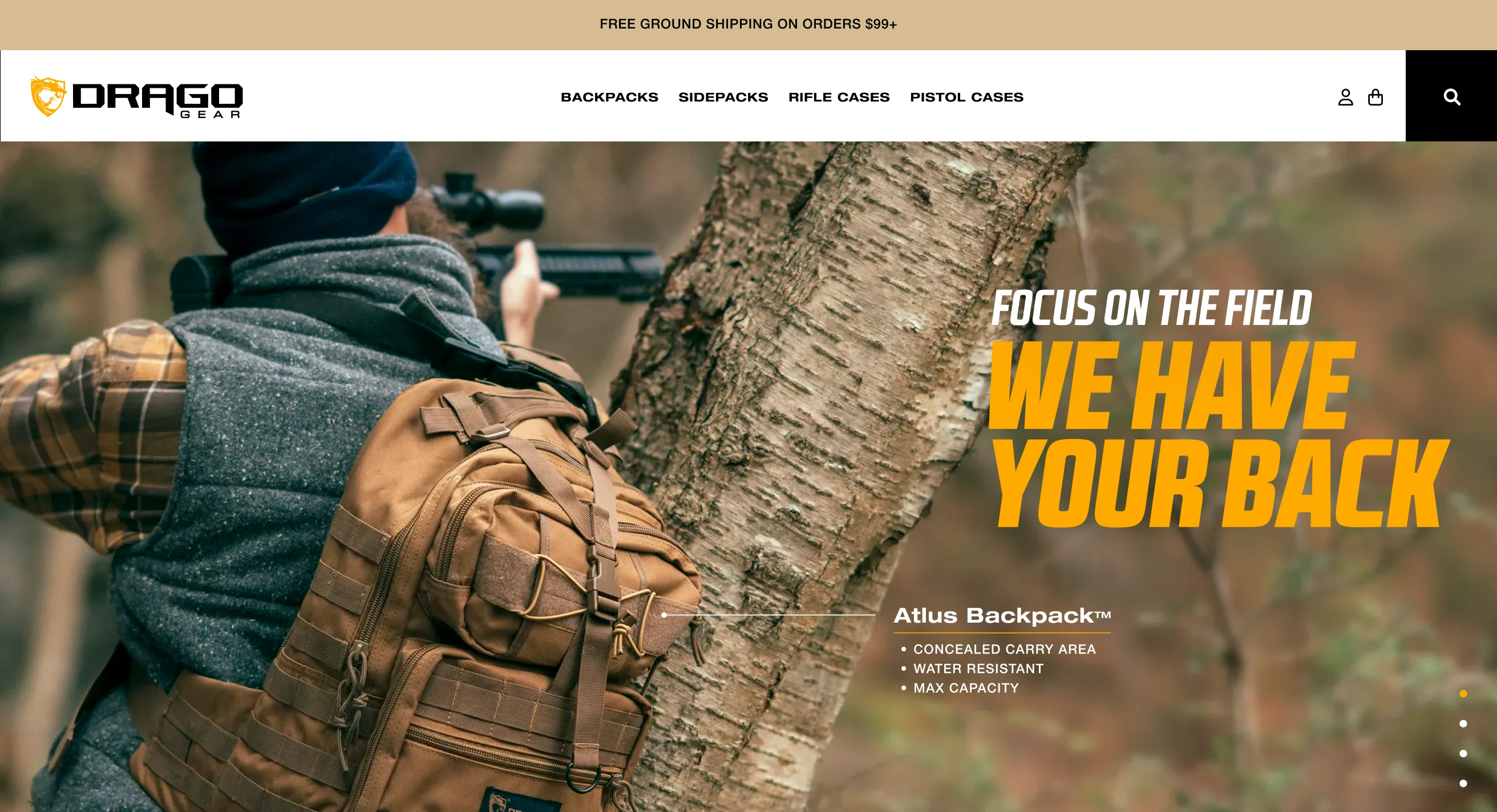 Ecommerce - Drago Gear Hero