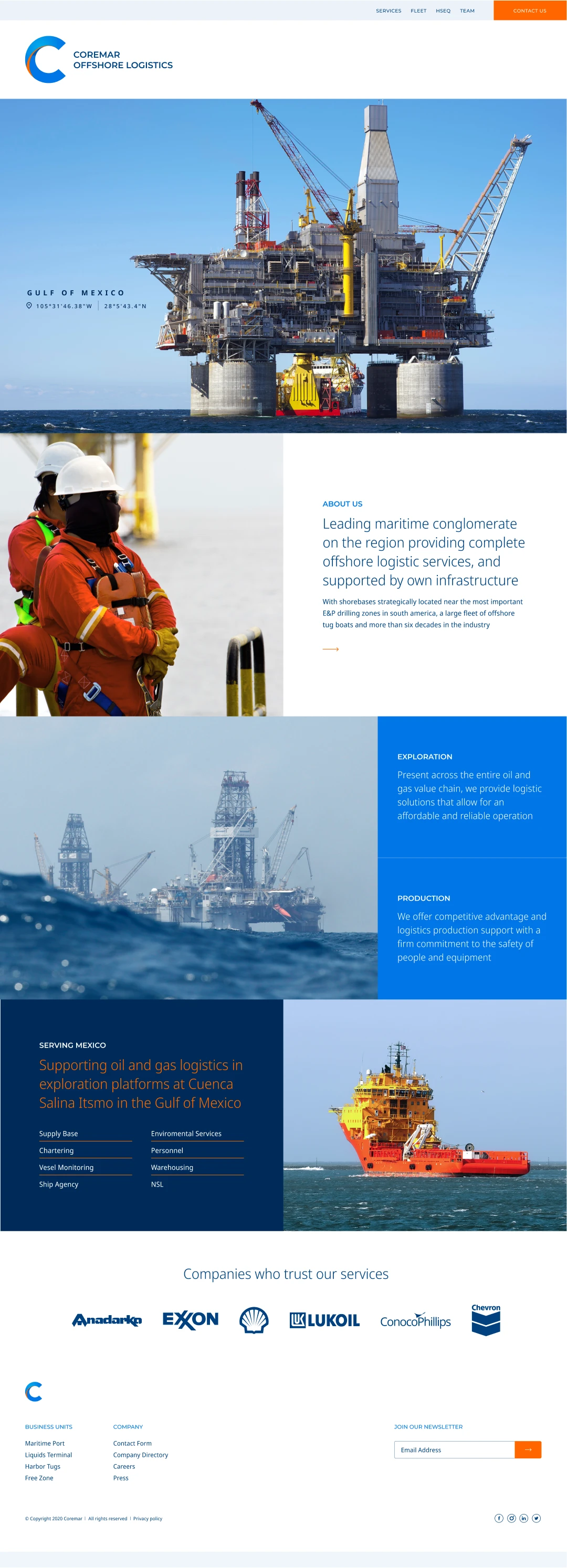 Website Design - Coremar Web