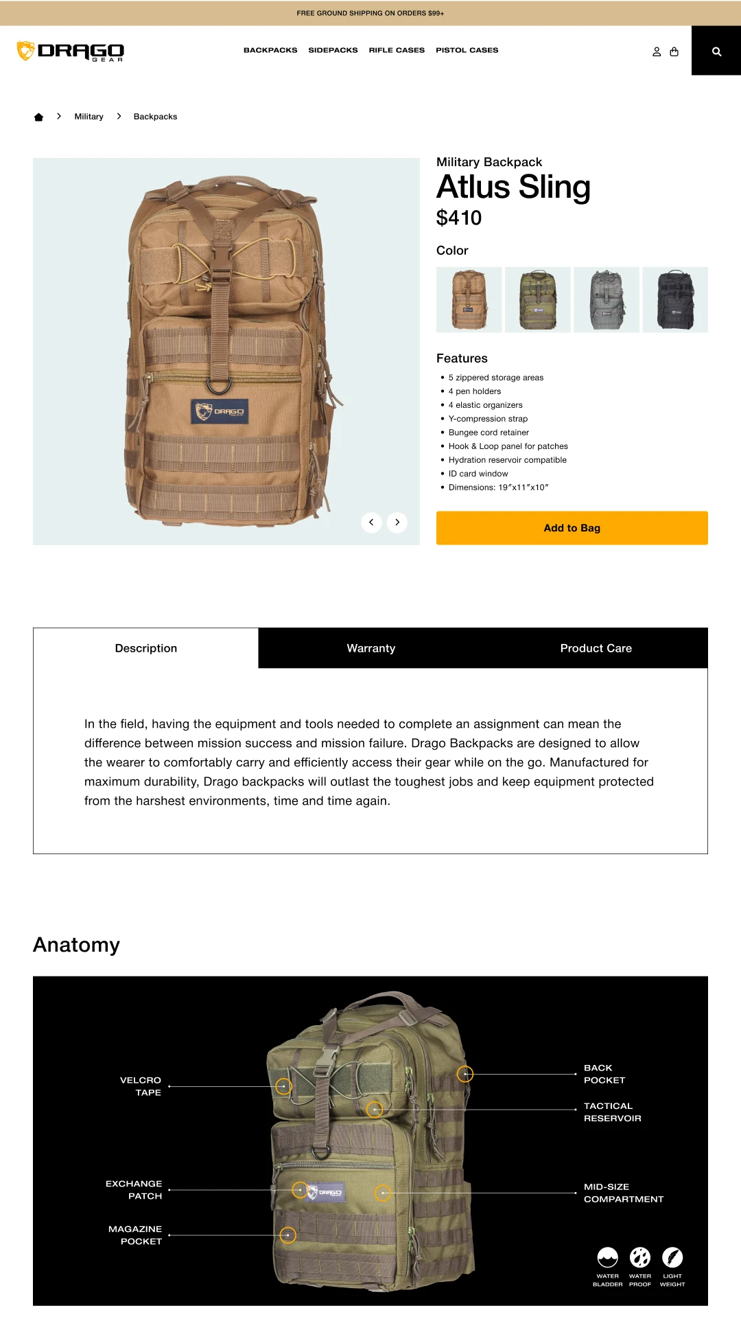 Ecommerce - Drago Gear Web