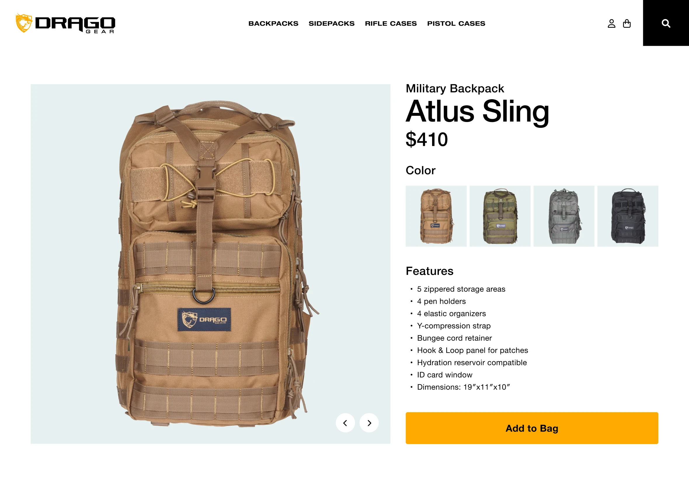 Ecommerce - Drago Gear Web