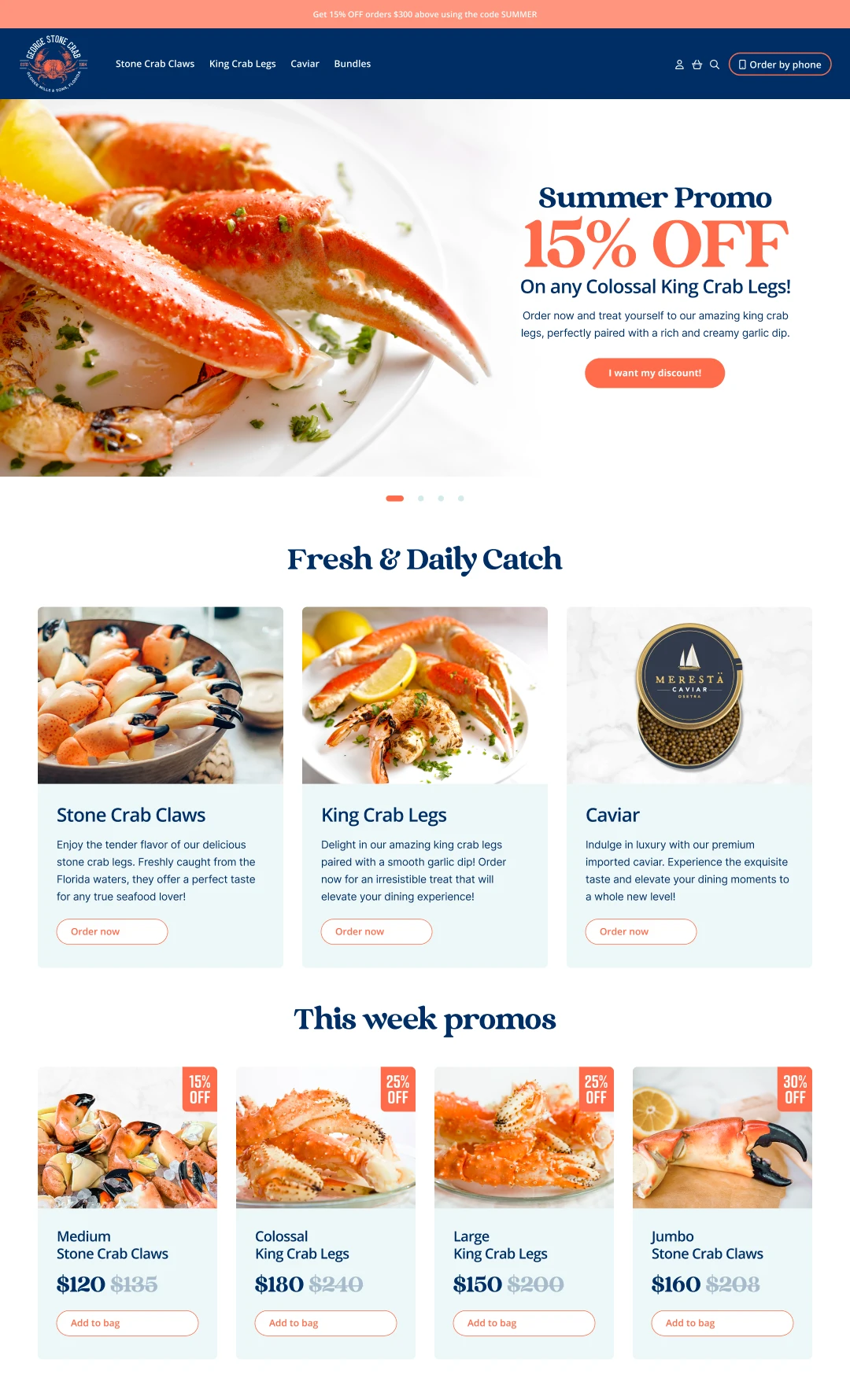 Ecommerce - George Stone Crab Web