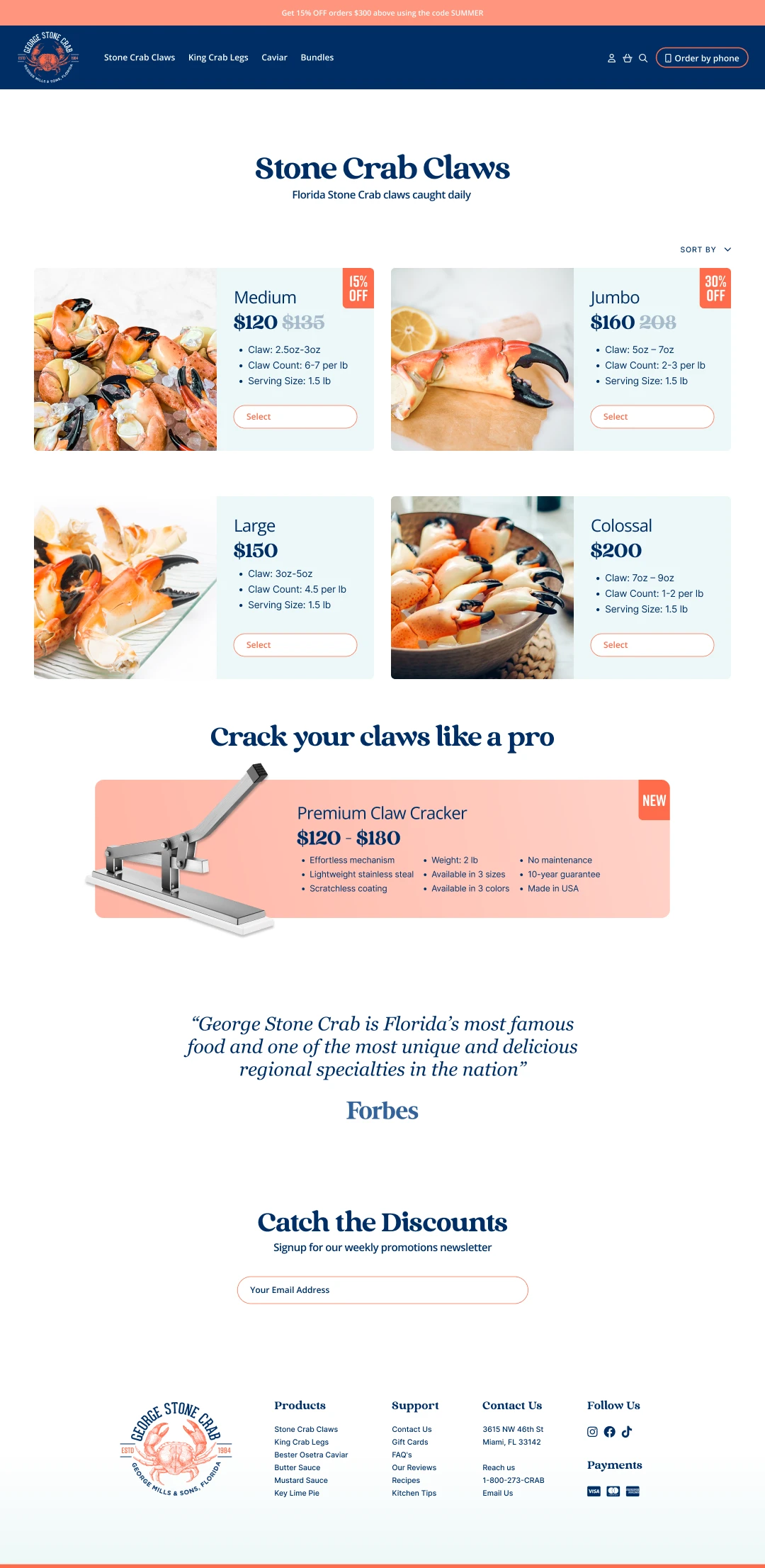 Ecommerce - George Stone Crab Web