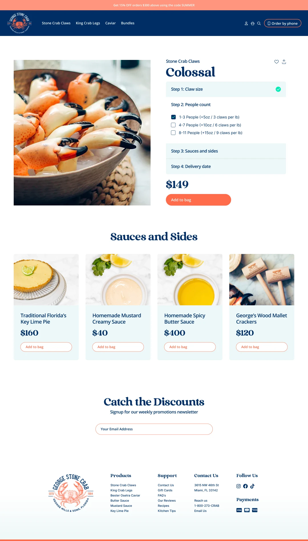 Ecommerce - George Stone Crab Web
