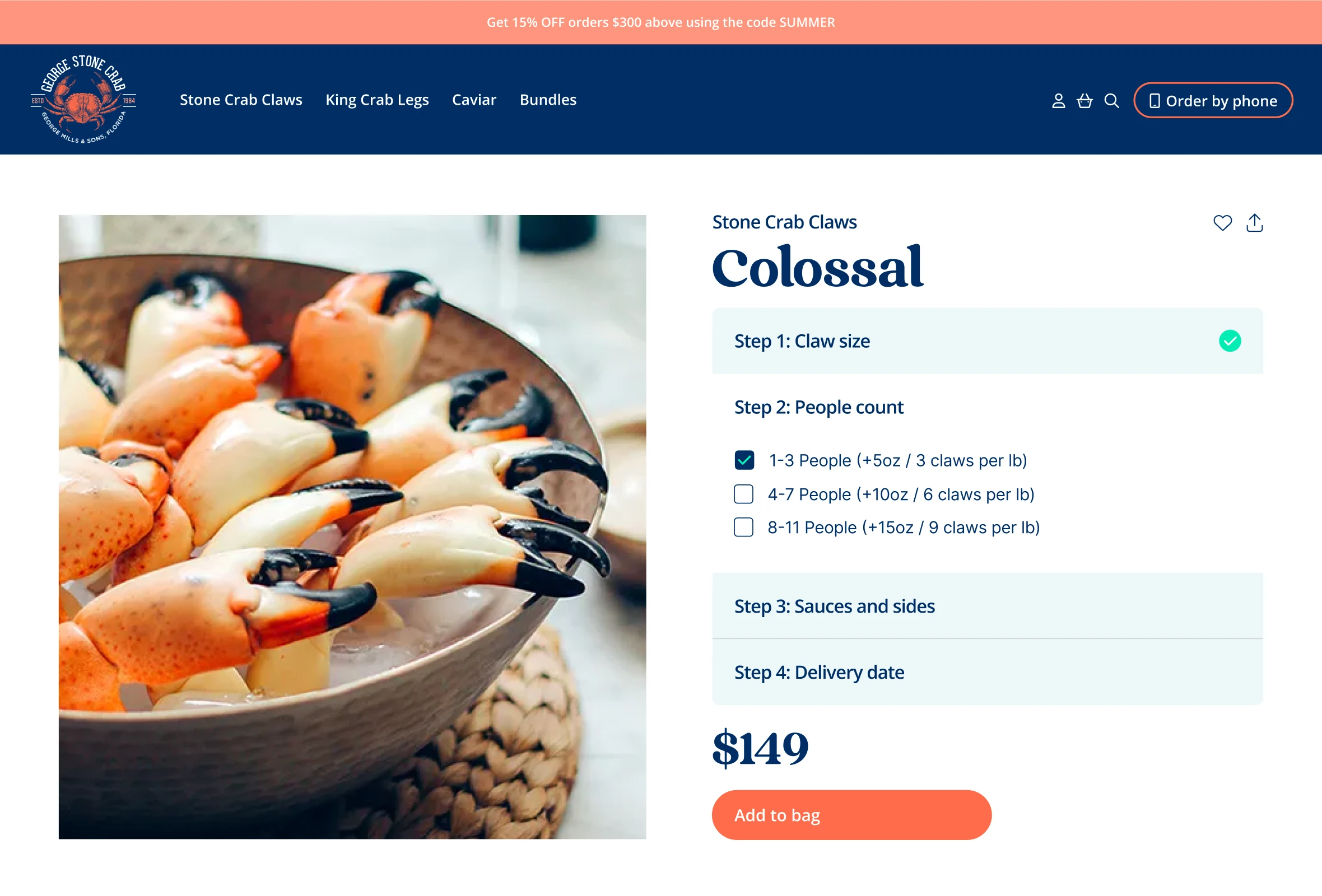 Ecommerce - George Stone Crab Web
