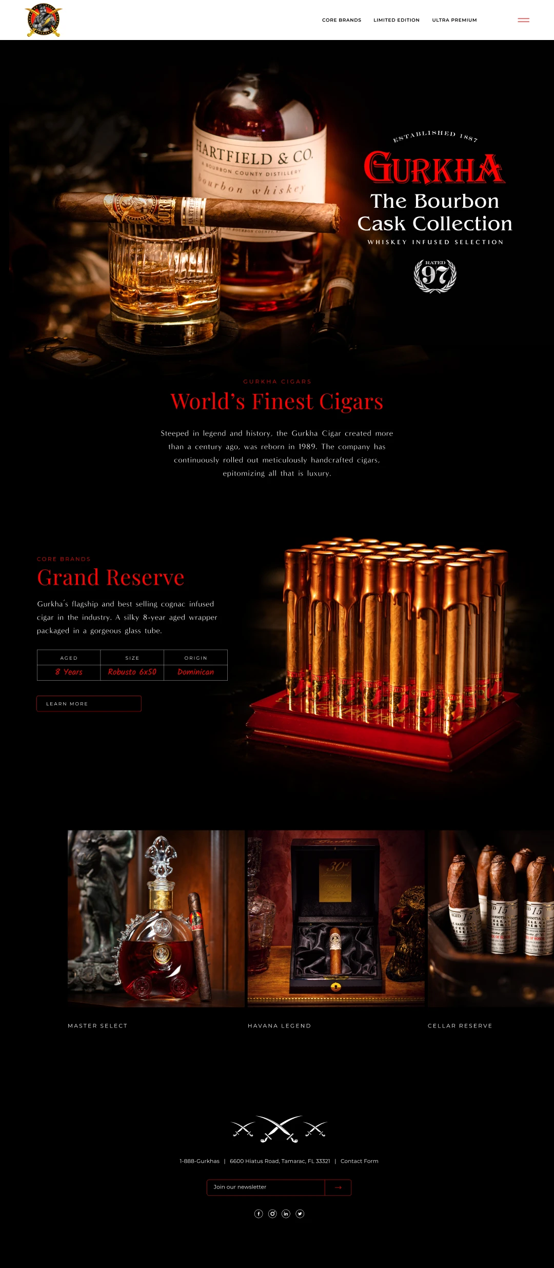 Website Design - Gurkha Cigars Web