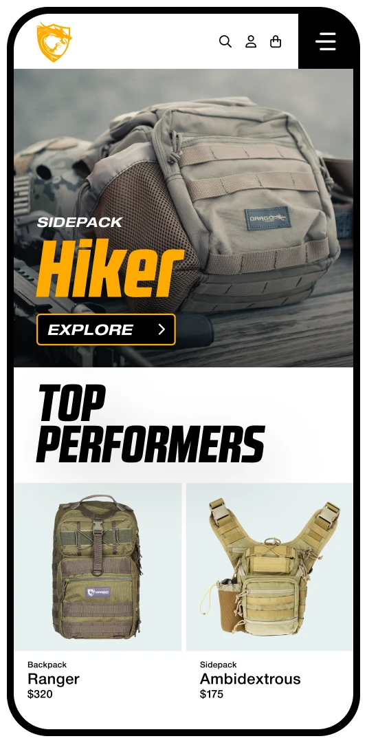 Ecommerce - Drago Gear Device