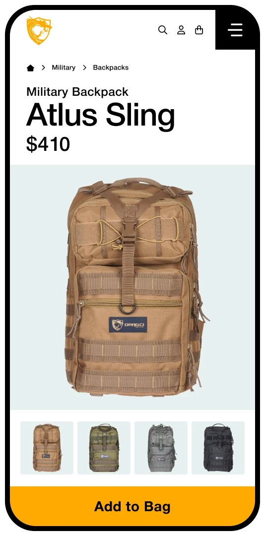 Ecommerce - Drago Gear Device