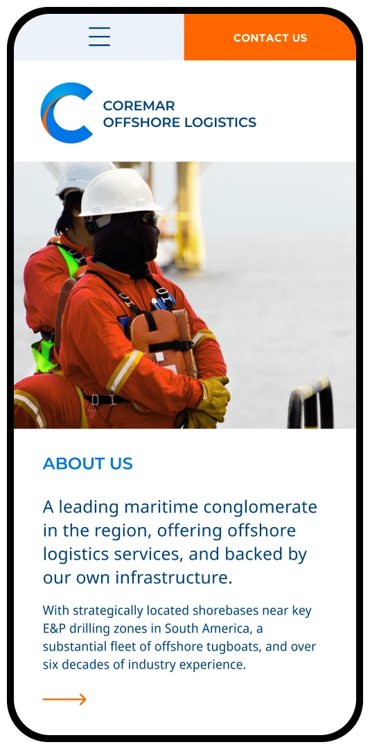 Website Design - Coremar Device