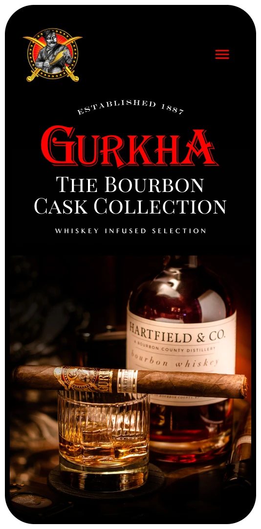Website Design - Gurkha Cigars Device