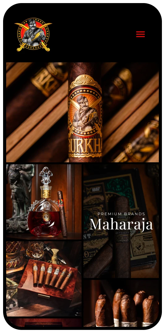 Website Design - Gurkha Cigars Device