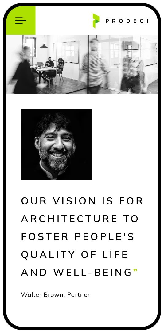 Website Design - Prodegi Device