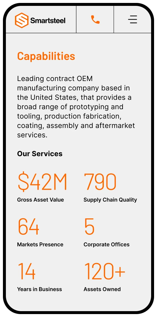 Website Design - Smartsteel Device